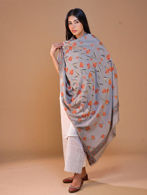 Women's Kani Floral Wool Shawl